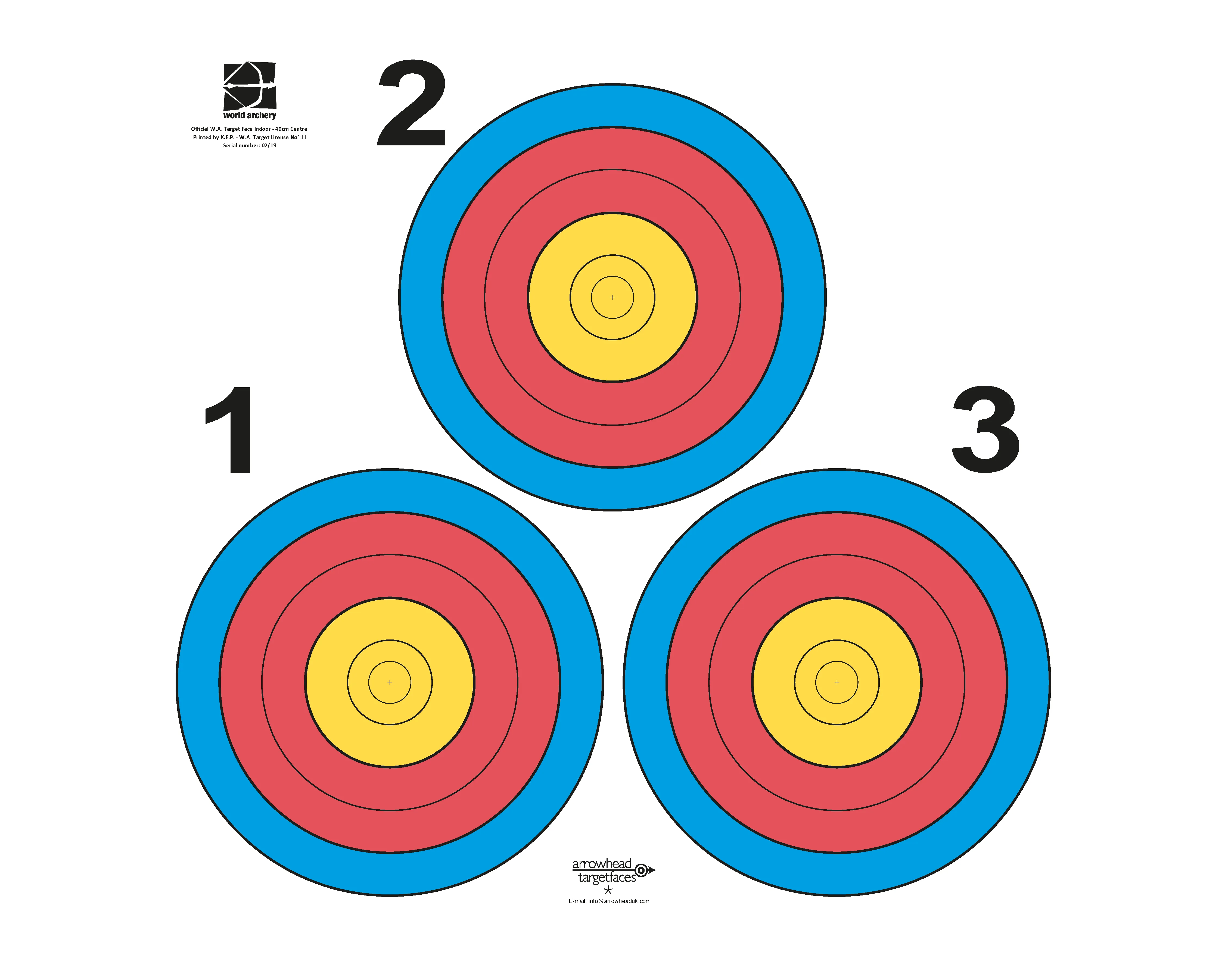 20cm Vegas Triangle 3 spot Face