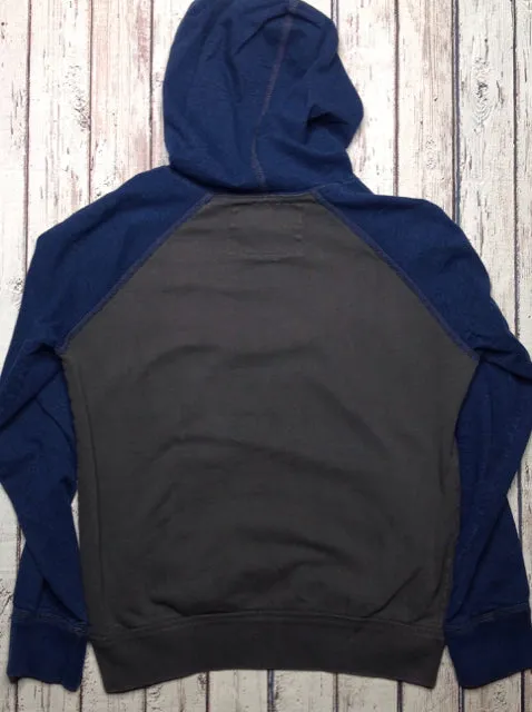 American Eagle Blue & Green PULLOVER HOODIE Top