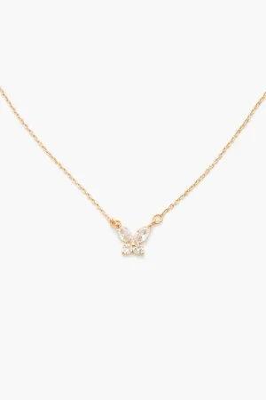 Butterfly Gem Charm Necklace