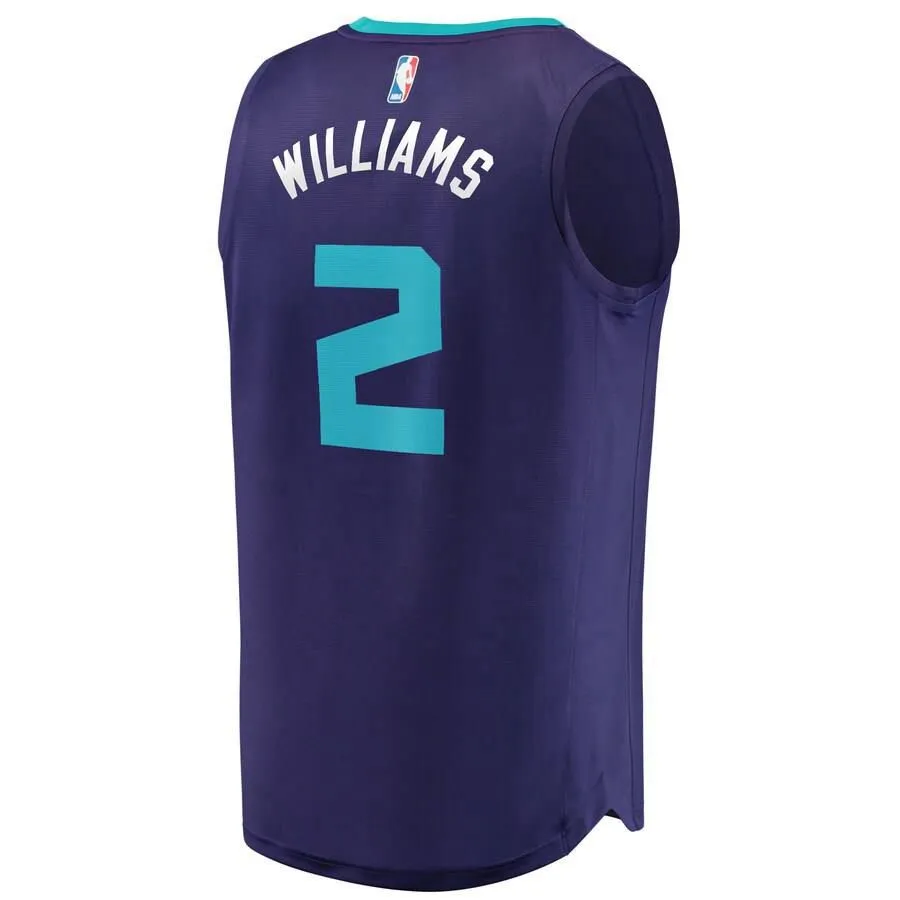 Charlotte Hornets Marvin Williams Fanatics Branded Replica Fast Break Player Statement Jersey Kids - Purple | Ireland L5994P6