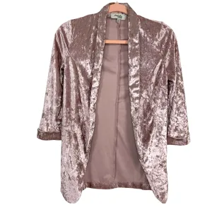 Charlotte Russe Blush Faux Velvet Blazer- Size XS