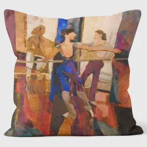 Dancer in Blue Ballet Inspired Cushion- Charlotte Leadbeater