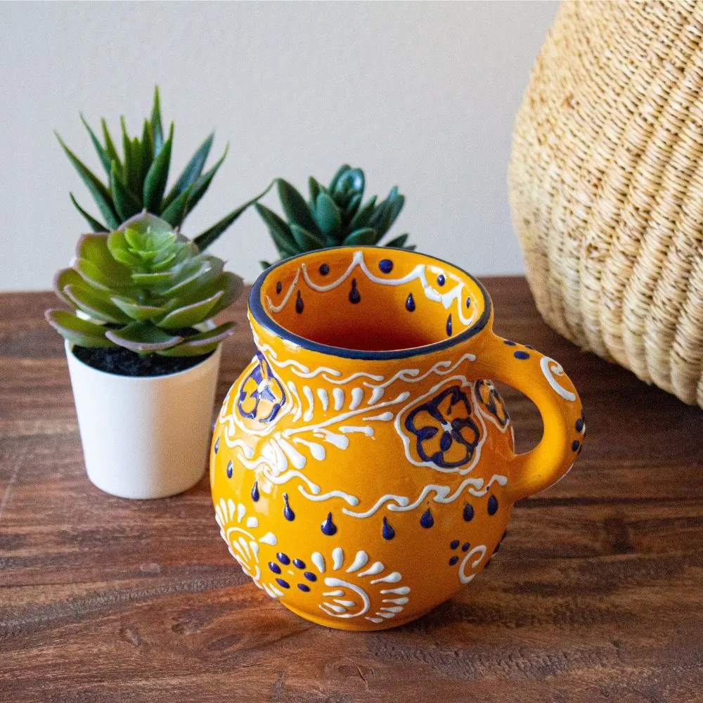 Handmade Pottery Beaker Mango Mug 12oz