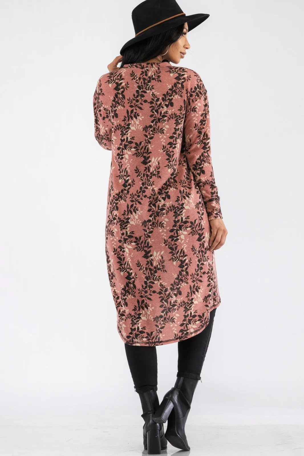 HH508R-LEAF - BUTTON DOWN CARDIGAN
