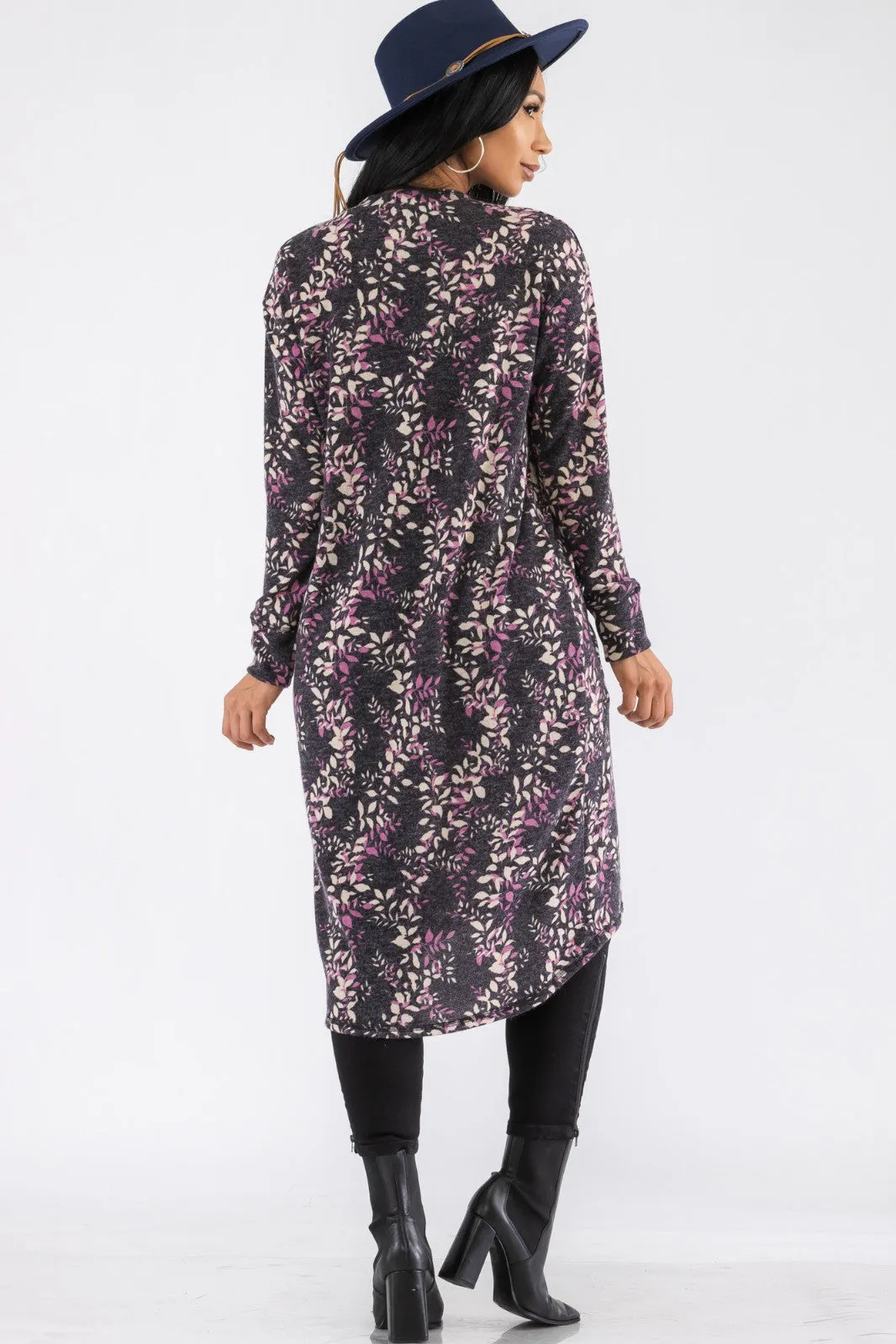 HH508R-LEAF - BUTTON DOWN CARDIGAN